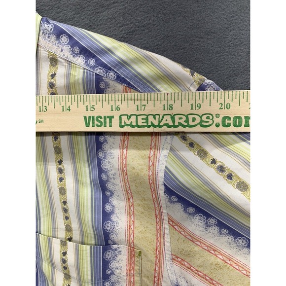 Indigo Palms Denim Co. Button Down Shirt Men's M Striped Floral Long Sleeve - Picture 5 of 16